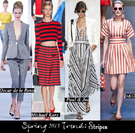 What to wear in spring 2013? Stripes and piping