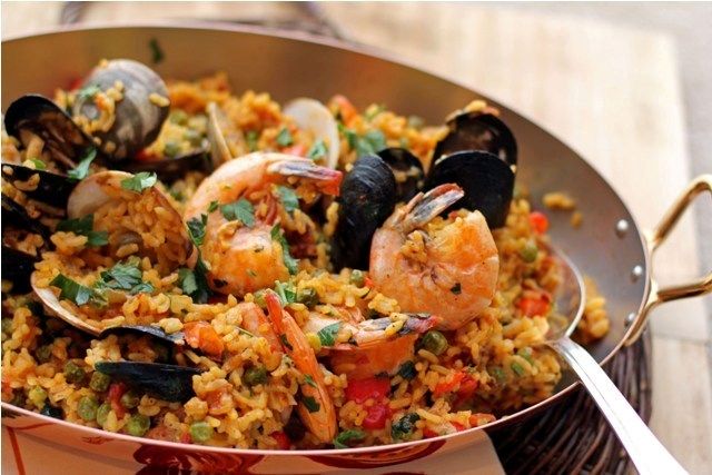 47. Paella with seafood, Spain